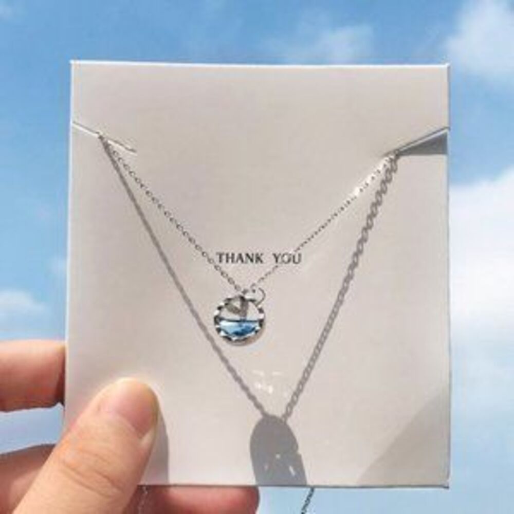NEW 925 Sterling Silver Mermaid Ocean Necklace
